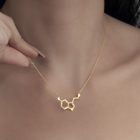 925 Ayar Gümüş Serotonin Figürlü Kolye Özel Tasarım